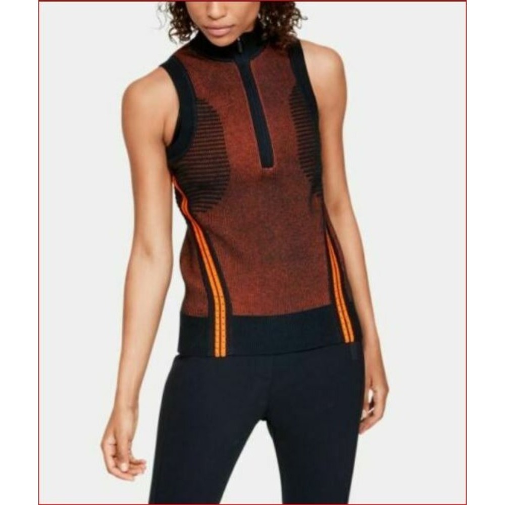 Under Armour Uas women jacket sweatshirt vest 1319124 black orange XS $220